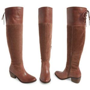 Lucky Brand Komah Knee High Boot - Tobacco Leather Brown